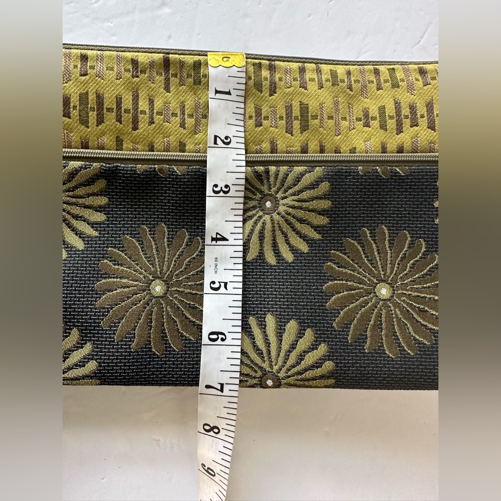 Maruca Green and Brown Patterned Clutch - Picture 7 of 10